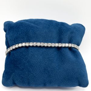 Bracciale Tennis in Oro Bianco 18 kt con Diamanti ct 5,12