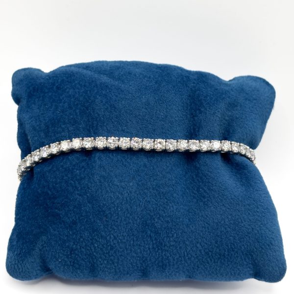 Bracciale Tennis in Oro Bianco 18 kt con Diamanti ct 5,12